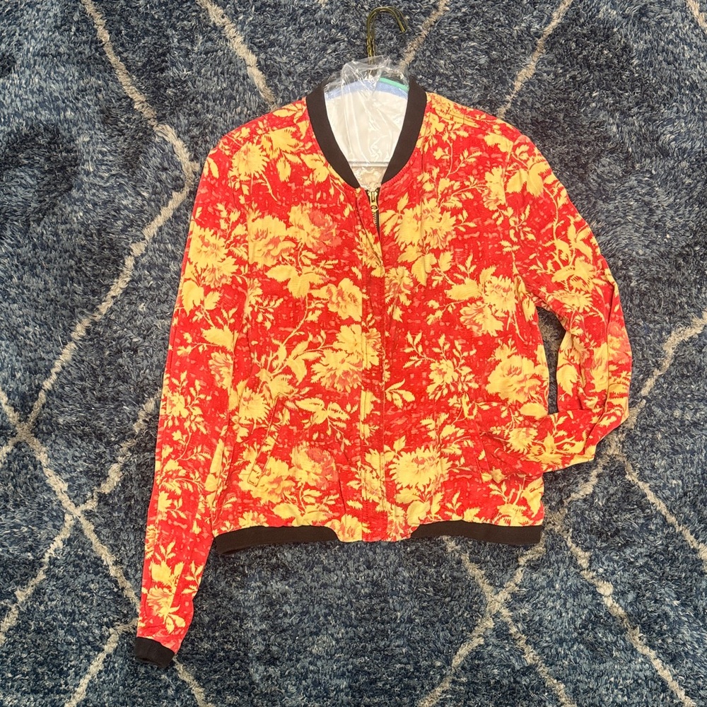 Denim & Supply Ralph Lauren Red and Yellow Bomber Jacket